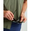 image:imageHUK Mens Diamond Back Solid Short Sleeve Button Down Shirt Fishing Shirt for MenMoss