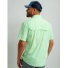 image:imageHUK Mens Diamond Back Solid Short Sleeve Button Down Shirt Fishing Shirt for MenPatina