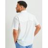 image:imageHUK Mens Diamond Back Solid Short Sleeve Button Down Shirt Fishing Shirt for MenWhite