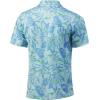 image:imageHUK Mens Icon X Polo  Fishing Shirt with 50 UPF Sun ProtectionOcean Palm  Beach Glass