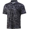 image:imageHUK Mens Icon X Polo  Fishing Shirt with 50 UPF Sun ProtectionOcean Palm  Volcanic Ash