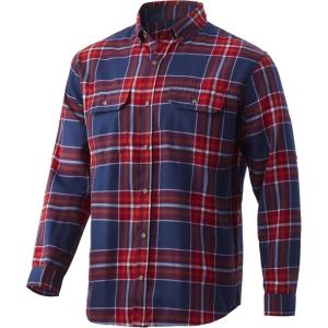 image:imageHUK Maverick Fishing Flannel Shirt  Performance Button DownBlood Red