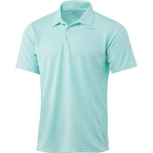 image:imageHUK Mens Icon X Polo  Fishing Shirt with 50 UPF Sun ProtectionBeach Glass