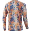 image:imageHUK Mens Pursuit Vented Long Sleeve Shirt30 UPF Fishing ShirtFusion Coral  Paradise Pass