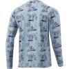 image:imageHUK Mens Pursuit Vented Long Sleeve Shirt30 UPF Fishing ShirtMarlin Batik  Glacier