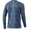 image:imageHUK Mens Pursuit Vented Long Sleeve Shirt30 UPF Fishing ShirtMarlin Batik  Sargasso Sea