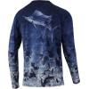 image:imageHUK Mens Pursuit Vented Long Sleeve Shirt30 UPF Fishing ShirtRefraction Fish Fade  BluefinSailfish