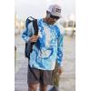 image:imageHUK Mens Pursuit Vented Long Sleeve Shirt30 UPF Fishing ShirtSeafoam  Lava