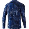 image:imageHUK Mens Pursuit Vented Long Sleeve Shirt30 UPF Fishing ShirtStone Shore  Deep Ocean Blue
