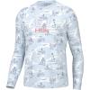 image:imageHUK Mens Pursuit Pattern Long Sleeve Shirt Performance Fishing ShirtFish Bones  Ice Water