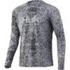 image:imageHUK Mens Pursuit Vented Long Sleeve Shirt30 UPF Fishing ShirtTurtle Grass  Grey