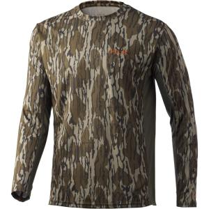 image:imageHUK Mens Icon X Long Sleeve Shirt Performance Fishing ShirtMossy Oak Bottomland