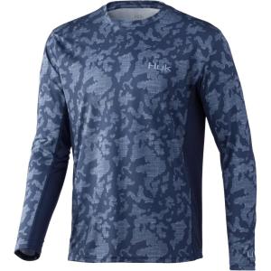 image:imageHUK Mens Icon X Long Sleeve Shirt Performance Fishing ShirtRunning Lakes  Sargasso Sea
