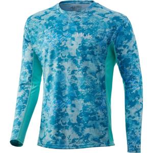 image:imageHUK Mens Icon X Long Sleeve Shirt Performance Fishing ShirtTide Change  Sea Floor