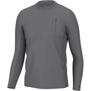 image:imageHUK Mens Icon X Pocket Shirt Long Sleeve Performance Fishing ShirtNight Owl