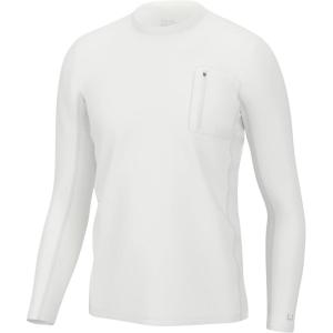 image:imageHUK Mens Icon X Pocket Shirt Long Sleeve Performance Fishing ShirtWhite