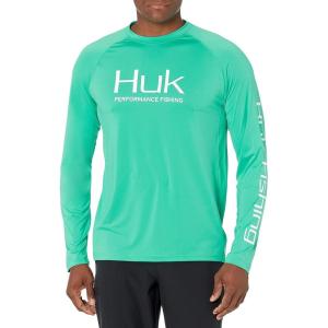 image:imageHUK Mens Pursuit Vented Long Sleeve Shirt30 UPF Fishing ShirtEmerald