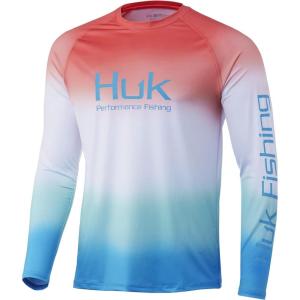 image:imageHUK Mens Pursuit Vented Long Sleeve Shirt30 UPF Fishing ShirtFlare Rade  Desert Flower