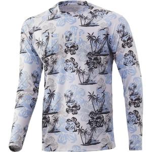 image:imageHUK Mens Pursuit Vented Long Sleeve Shirt30 UPF Fishing ShirtIce Blue