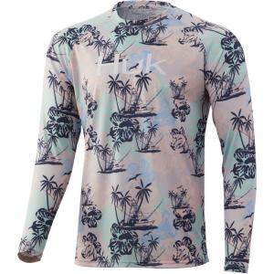 image:imageHUK Mens Pursuit Vented Long Sleeve Shirt30 UPF Fishing ShirtLavender Blue  Paradise Pass
