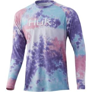 image:imageHUK Mens Pursuit Vented Long Sleeve Shirt30 UPF Fishing ShirtLavender Blue