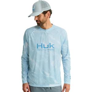 image:imageHUK Mens Pursuit Vented Long Sleeve Shirt30 UPF Fishing ShirtMossy Oak  Stormwater Bonefish