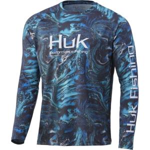 image:imageHUK Mens Pursuit Vented Long Sleeve Shirt30 UPF Fishing ShirtStone Shore  Volcanic Ash