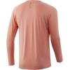 image:imageHUK Mens Waypoint Long Sleeve Shirt  Performance TShirt 50 UPFFusion Coral