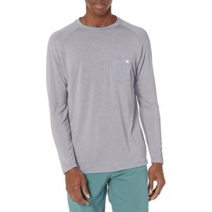 image:imageHUK Mens Waypoint Long Sleeve Shirt  Performance TShirt 50 UPFOvercast Grey