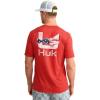 image:imageHUK  Mens Short Sleeve Performance Tee Fishing TShirt for MenFish Flag  Channel Marker