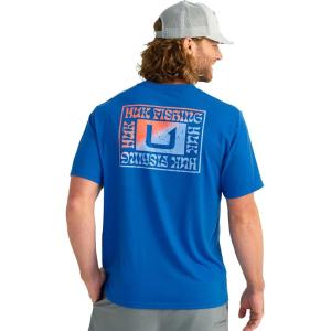 image:imageHUK  Mens Short Sleeve Performance Tee Fishing TShirt for MenZep  Ocean Blue