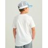 image:imageHUK  Kids Performance Fishing Graphic Tee Short Sleeve TShirt for KidsHuk Stacked Logo  White 30