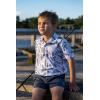 image:imageHUK UnisexChild Next Level Camp Shorts 5 Performance Fishing Shorts Lightweight QuickDry Elastic Waistband for KidsSilver Blue