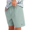 image:imageHUK UnisexChild Next Level Camp Shorts 5 Performance Fishing Shorts Lightweight QuickDry Elastic Waistband for KidsSilver Blue
