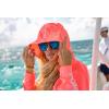 image:imageHUK  Womens Icon Hoodie Fishing Shirt with Sun Protection for WomenNeon Coral