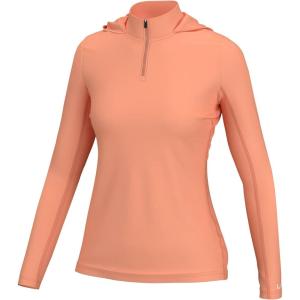 image:imageHUK  Womens Icon Hoodie Fishing Shirt with Sun Protection for WomenCoral Reef