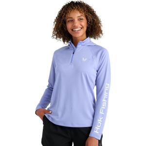 image:imageHUK  Womens Icon Hoodie Fishing Shirt with Sun Protection for WomenLightning Sky