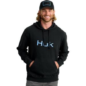 image:imageHUK mens Huk Cotton Fleece Graphic Hoodie Performance Fishing SweatshirtHukd Up  Black