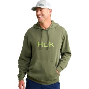 image:imageHUK mens Huk Cotton Fleece Graphic Hoodie Performance Fishing SweatshirtHukd Up  Moss
