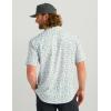 image:imageHUK Mens Kona Pattern Short Sleeve Fishing Button Down Shirt Summer Green Medium