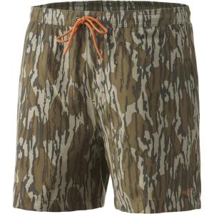 image:imageHUK Womens Volley 55 Short  Elastic Waist QuickDry Swim ShortsMossy Oak Bottomland
