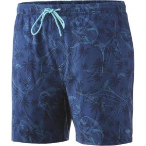 image:imageHUK Womens Volley 55 Short  Elastic Waist QuickDry Swim ShortsPalm Slam  Sargasso Sea