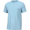 image:imageHUK Kids Performance Fishing Logo Tee Short Sleeve TShirt for KidsHanky  Crystal Blue