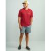 image:imageHUK Mens Short Sleeve Tee  Performance Fishing TShirtSpot Badge  Scarlet Blaze