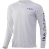 image:imageHuk Mens Pursuit Hogzilla  Long Sleeve Performance Fishing Shirt with 30 UPF Sun Protection Seashell Pink SmallAmbushed  White