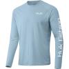 image:imageHuk Mens Pursuit Hogzilla  Long Sleeve Performance Fishing Shirt with 30 UPF Sun Protection Seashell Pink SmallAmerican Shotgun  Ice Blue