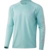 image:imageHuk Mens Pursuit Hogzilla  Long Sleeve Performance Fishing Shirt with 30 UPF Sun Protection Seashell Pink SmallAmericana  Beach Glass