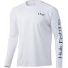 image:imageHuk Mens Pursuit Hogzilla  Long Sleeve Performance Fishing Shirt with 30 UPF Sun Protection Seashell Pink SmallAmericana Classic  White