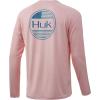 image:imageHuk Mens Pursuit Hogzilla  Long Sleeve Performance Fishing Shirt with 30 UPF Sun Protection Seashell Pink SmallAmericana Flag  Seashell Pink