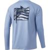 image:imageHuk Mens Pursuit Hogzilla  Long Sleeve Performance Fishing Shirt with 30 UPF Sun Protection Seashell Pink SmallAmericana Sushi  Coastal Sky